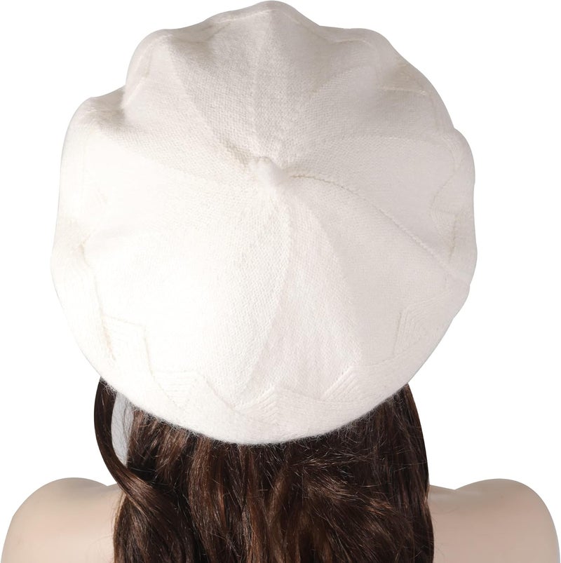 ZLYC French Beret hat, Reversible Solid Color Knit Warm Beret Cap for Womens Girls - Image 3